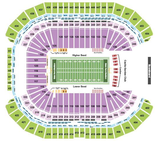 State Farm Stadium Seating Chart: Football RW- FiestaBowl