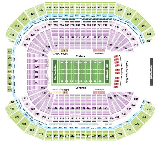 State Farm Stadium Seating Chart: Football RW 2