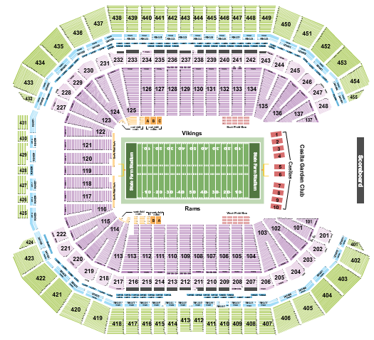 State Farm Stadium Seating Chart: Football RW 2