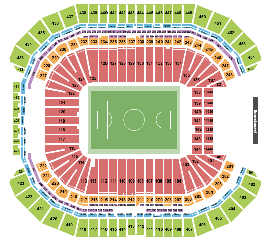 State Farm Stadium Seating Chart: Soccer RW