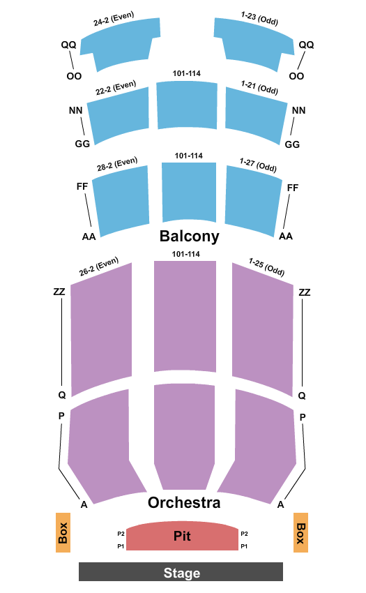 State Theatre - Easton Seating Chart: Endstage 2