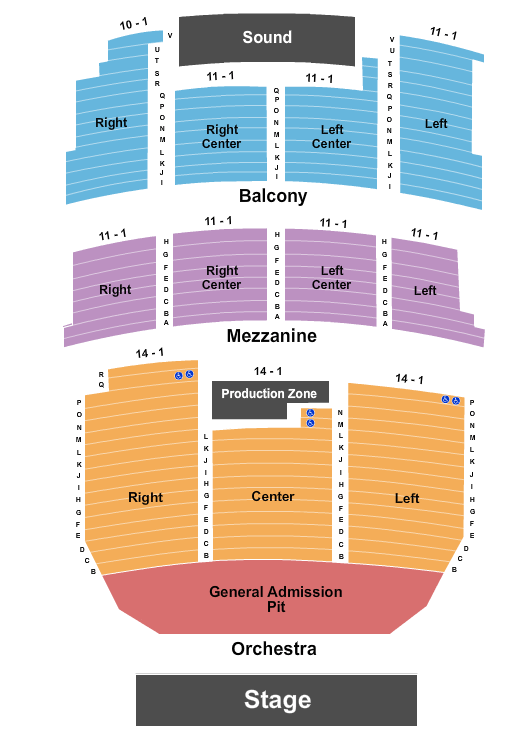 State Theatre - Kalamazoo Seating Chart: Endstage GA Pit