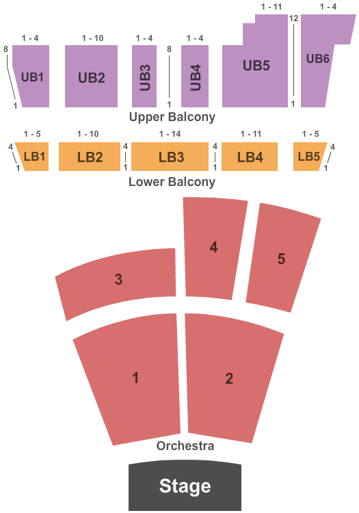 State Theatre - ME Seating Chart: End Stage
