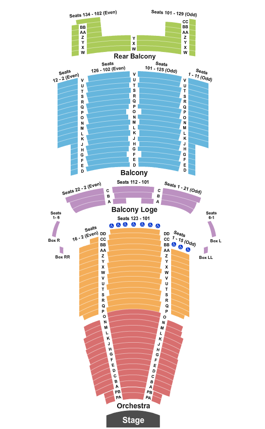 State Theatre - New Jersey Seating Chart: Endstage 2