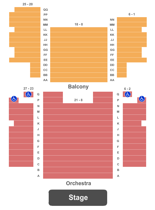 State Theatre Modesto Seating Chart: Endstage