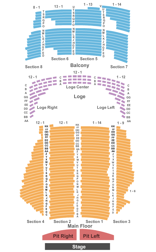 Goodale Theater Seating Chart