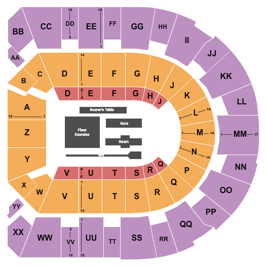 Stegeman Coliseum Seating Chart: Bulldogs Gymnastics