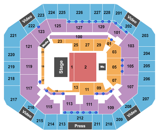 Exactech Arena at The Stephen C. O'Connell Center Seating Chart: Endstage 3