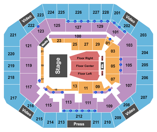 Exactech Arena at The Stephen C. O'Connell Center Seating Chart: Endstage 4