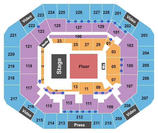 Exactech Arena at The Stephen C. O'Connell Center Seating Chart: EndStage