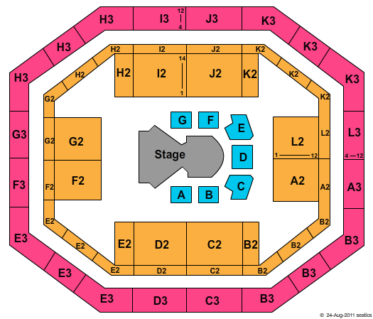 Stephen C. O'Connell Center Seating Chart