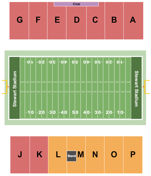 Stewart Stadium Seating Chart: Football