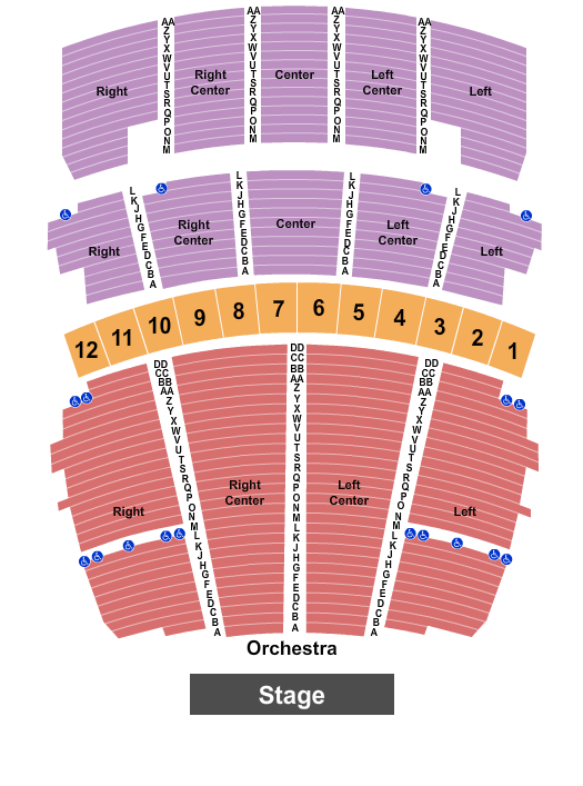 Stifel Theatre Seating Chart: Endstage No Pit