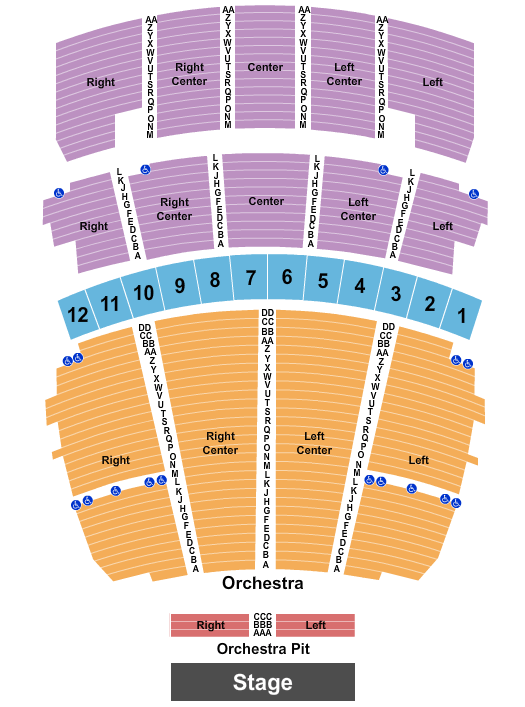 Stifel Theatre Seating Chart: End Stage Pit