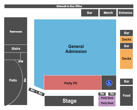 Stir Cove At Harrahs Seating Chart: GA with Party Pit