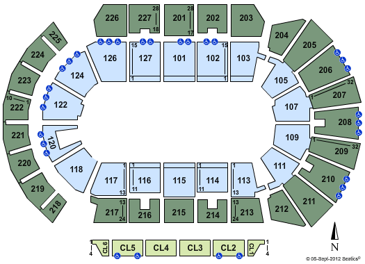 Stockton Arena Seating Chart