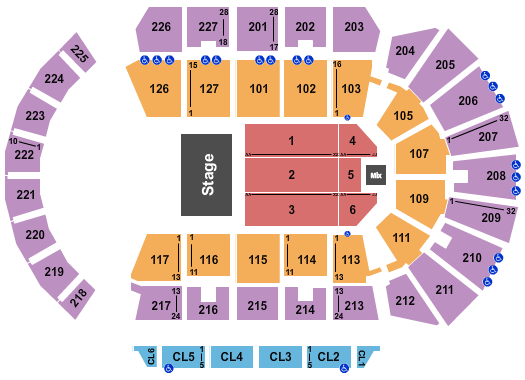 Adventist Health Arena Seating Chart: Half House 2