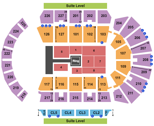 Adventist Health Arena Seating Chart: WWE