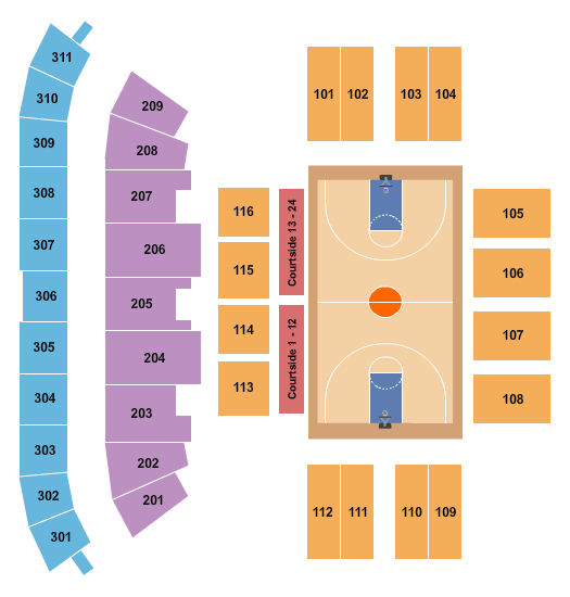 Stockwell Jadwin Gymnasium Seating Chart: Basketball