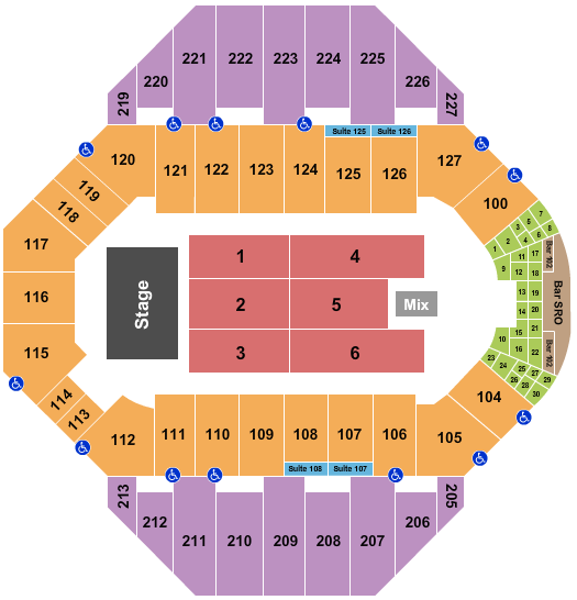 Landon Arena At Stormont Vail Events Center Seating Chart: Endstage 3