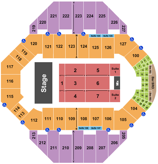 Landon Arena At Stormont Vail Events Center Seating Chart: Endstage Suites