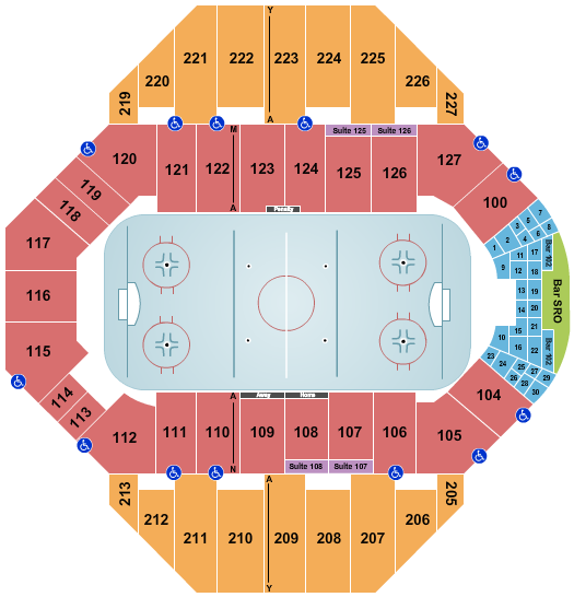Landon Arena At Stormont Vail Events Center Seating Chart: Hockey