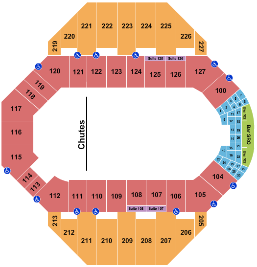 Landon Arena At Stormont Vail Events Center Seating Chart: Rodeo 2