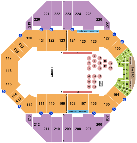 Landon Arena At Stormont Vail Events Center Seating Chart: Rodeo 2