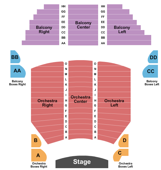 Stoughton Opera House Seating Chart: End Stage