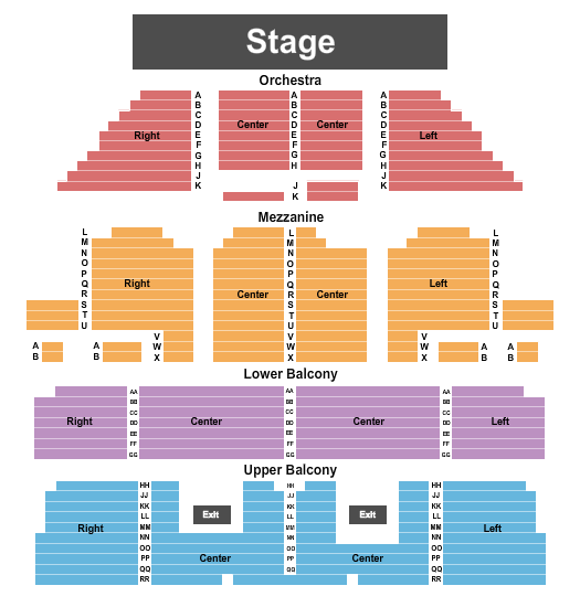 Strand Theatre - MA Seating Chart: End Stage
