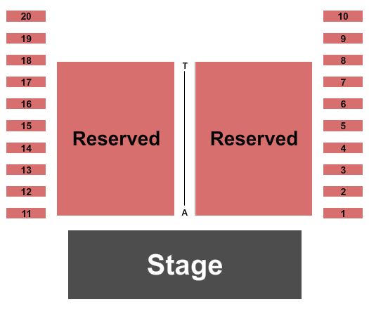 Stratford Rotary Complex Seating Chart: Endstage