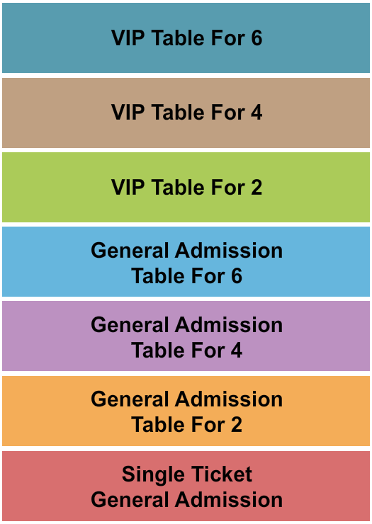 Stress Factory Comedy Club - New Brunswick Seating Chart: GA & GA/VIP Tables