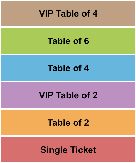 Stress Factory Comedy Club - Valley Forge Seating Chart: Table/VIP