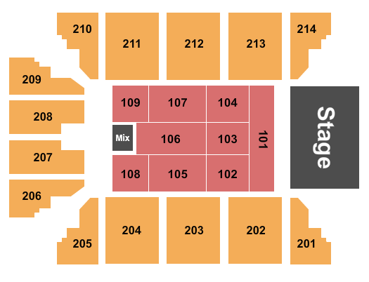 Stride Bank Center Seating Chart: Endstage 5