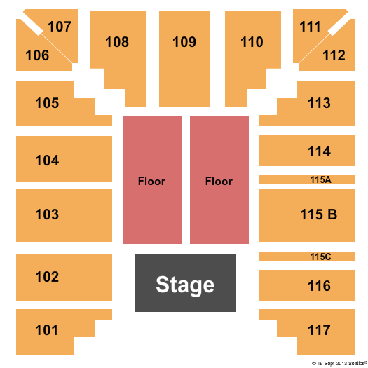 Stroh Center Seating Chart: Endstage Rsv