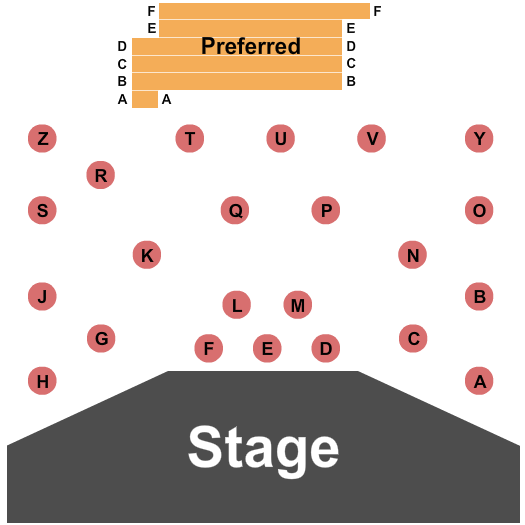 Struthers Studio At Baker Theatre and Education Center Seating Chart: Endstage Tables