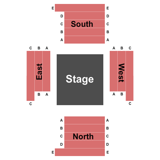 Struthers Studio At Baker Theatre and Education Center Seating Chart: Endstage