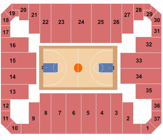 Stuart C. Siegel Center Seating Chart: Basketball