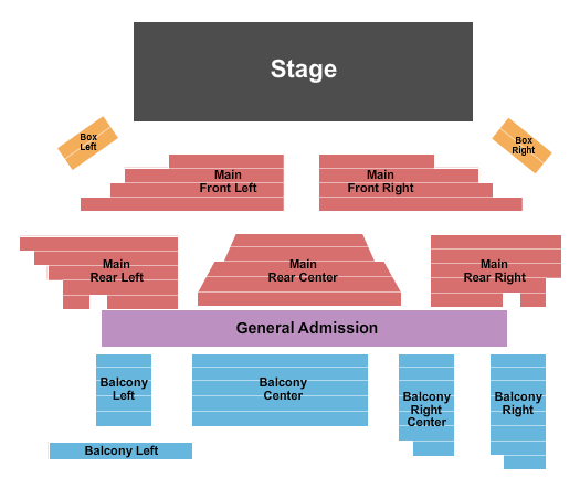 Stuart's Opera House Seating Chart: Endstage