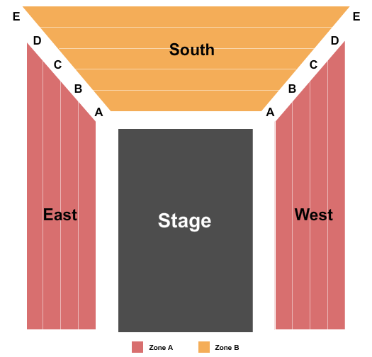 Studio Two Theatre - Riffe Center Seating Chart: End Stage Zone