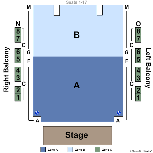 Studio One Riffe Center Seating Chart