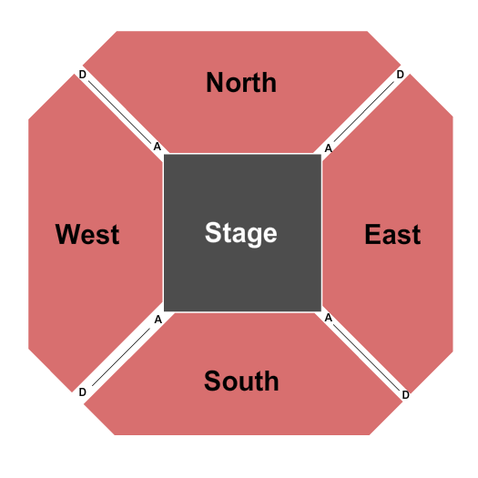 Studio Two Theatre - Riffe Center Seating Chart: End Stage