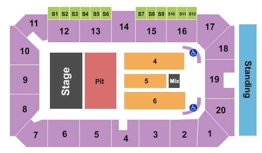 Sudbury Arena Seating Chart: Endstage GA Pit