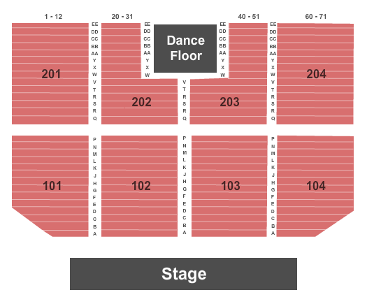 Sugar Creek Casino Seating Chart