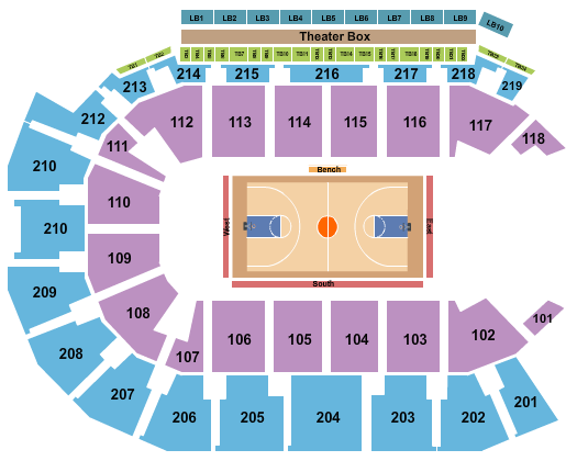 Summit Arena at The Monument Seating Chart: Basketball - Globetrotters