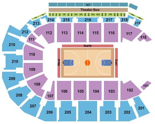 Summit Arena at The Monument Seating Chart: Basketball - NCAA
