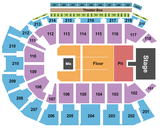 Summit Arena at The Monument Seating Chart: Cody Johnson 2