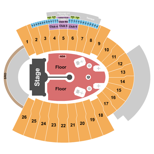 Sun Bowl Stadium Seating Chart: Coldplay