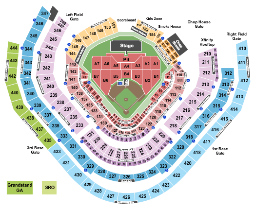 Suntrust Park Seating Chart With Rows