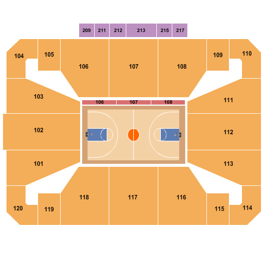 Suncoast Credit Union Arena Seating Chart: Basketball